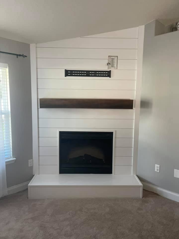 Fireplace after