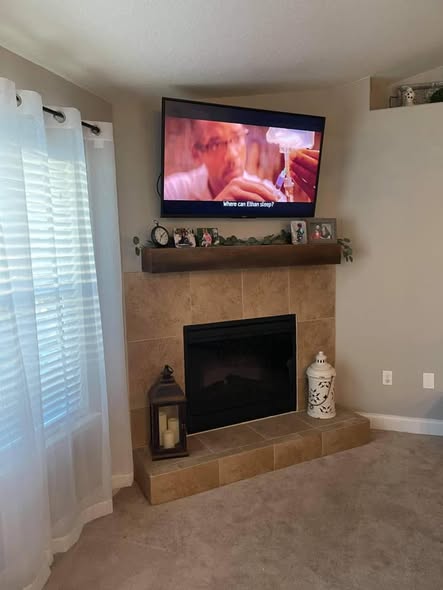 Fireplace before
